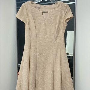 Established 1962 beige glitter dress